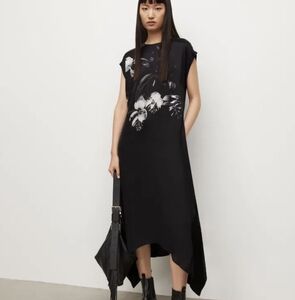 All Saints Gian Kosumoso Dress Sz.2 Black NWT